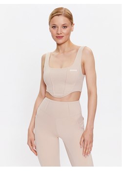 Guess Top Brigit V3GP02 MC04Z Beżowy Slim Fit ze sklepu MODIVO w kategorii Bluzki damskie - zdjęcie 182693858