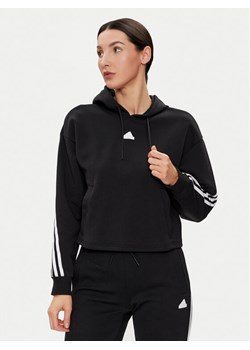 adidas Bluza Future Icons 3-Stripes IP1533 Czarny Loose Fit ze sklepu MODIVO w kategorii Bluzy damskie - zdjęcie 182693906