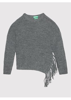 United Colors Of Benetton Sweter 1076C1125 Szary Oversize ze sklepu MODIVO w kategorii Swetry dziewczęce - zdjęcie 182693918