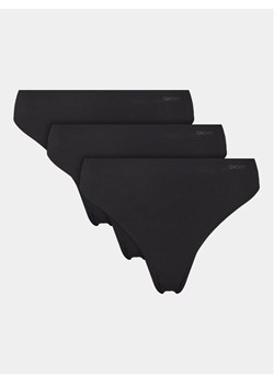 DKNY Komplet 3 par stringów DK5026BP3 Czarny ze sklepu MODIVO w kategorii Majtki damskie - zdjęcie 182693925