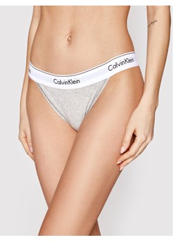 Calvin Klein Underwear Figi klasyczne Tanga 000QF4977A Szary ze sklepu MODIVO w kategorii Majtki damskie - zdjęcie 182694006