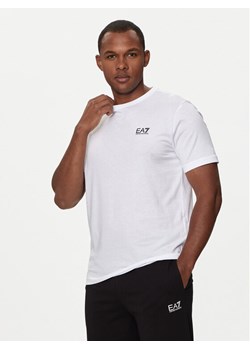EA7 Emporio Armani T-Shirt 8NPT25 PJVPZ 1100 Biały Regular Fit ze sklepu MODIVO w kategorii T-shirty męskie - zdjęcie 182694047