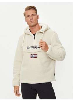 Napapijri Polar T-Burgee NP0A4I5D Beżowy Regular Fit ze sklepu MODIVO w kategorii Bluzy męskie - zdjęcie 182694059