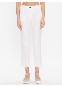 Marella Spodnie materiałowe Livorno 2331311832 Biały Slim Fit ze sklepu MODIVO w kategorii Spodnie damskie - zdjęcie 182694275