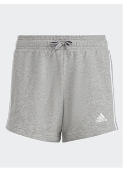 adidas Szorty sportowe Essentials 3-Stripes Shorts IC3632 Szary Regular Fit ze sklepu MODIVO w kategorii Spodenki chłopięce - zdjęcie 182694326