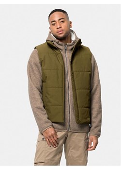 Jack Wolfskin Kamizelka White Frost Vest 1206402 Khaki Regular Fit ze sklepu MODIVO w kategorii Kamizelki męskie - zdjęcie 182694355