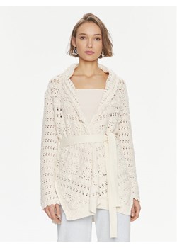 TWINSET Kardigan 241TP3501 Beżowy Regular Fit ze sklepu MODIVO w kategorii Swetry damskie - zdjęcie 182694469