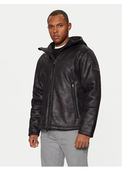 EA7 Emporio Armani Kurtka z imitacji skóry 6DPBA5 PN54Z 1200 Czarny Regular Fit ze sklepu MODIVO w kategorii Kurtki męskie - zdjęcie 182694538