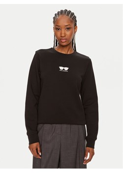 KARL LAGERFELD Bluza 245W1813 Czarny Regular Fit ze sklepu MODIVO w kategorii Bluzy damskie - zdjęcie 182694698