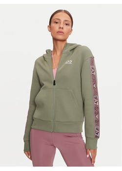 EA7 Emporio Armani Bluza 6DTM03 TJUXZ 1898 Zielony Regular Fit ze sklepu MODIVO w kategorii Bluzy damskie - zdjęcie 182694705