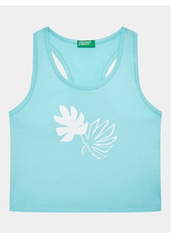 United Colors Of Benetton Top 3096CH013 Niebieski Regular Fit ze sklepu MODIVO w kategorii Bluzki dziewczęce - zdjęcie 182694768