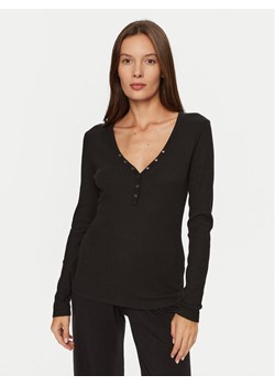 Hunkemöller Koszulka piżamowa 205123 Czarny Slim Fit ze sklepu MODIVO w kategorii Piżamy damskie - zdjęcie 182695598