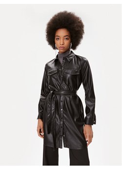 DKNY Sukienka skórzana P2HBTO59 Czarny Regular Fit ze sklepu MODIVO w kategorii Sukienki - zdjęcie 182695656