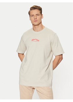 adidas T-Shirt JD0667 Beżowy Loose Fit ze sklepu MODIVO w kategorii T-shirty męskie - zdjęcie 182695699