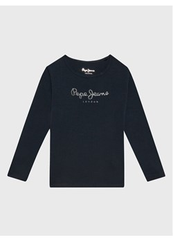 Pepe Jeans Bluzka Hana Glitter PG501364 Granatowy Regular Fit ze sklepu MODIVO w kategorii Bluzki dziewczęce - zdjęcie 182695707