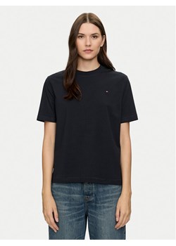 Tommy Hilfiger T-Shirt Modern Flag WW0WW43597 Granatowy Relaxed Fit ze sklepu MODIVO w kategorii Bluzki damskie - zdjęcie 182695937