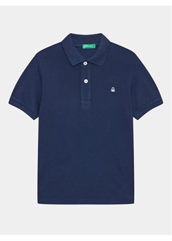 United Colors Of Benetton Polo 3089C300Q Granatowy Regular Fit ze sklepu MODIVO w kategorii T-shirty chłopięce - zdjęcie 182696177