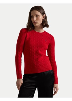 Polo Ralph Lauren Sweter 211910421026 Czerwony Slim Fit ze sklepu MODIVO w kategorii Swetry damskie - zdjęcie 182696309