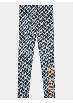 Guess Legginsy J4RB06 J1313 Granatowy Slim Fit ze sklepu MODIVO w kategorii Spodnie dziewczęce - zdjęcie 182696337