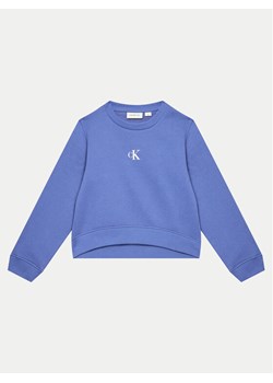 Calvin Klein Jeans Bluza Logo IG0IG02639 Niebieski Regular Fit ze sklepu MODIVO w kategorii Bluzy dziewczęce - zdjęcie 182696619