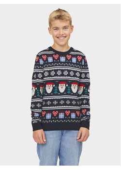 Jack&Jones Junior Sweter 12248144 Granatowy Regular Fit ze sklepu MODIVO w kategorii Swetry chłopięce - zdjęcie 182696637