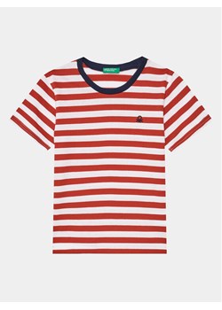 United Colors Of Benetton T-Shirt 3EJGG10CZ Czerwony Regular Fit ze sklepu MODIVO w kategorii T-shirty chłopięce - zdjęcie 182696716