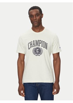 Champion T-Shirt 221174 Écru Regular Fit ze sklepu MODIVO w kategorii T-shirty męskie - zdjęcie 182696836