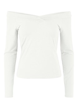 Pieces Bluzka 17103018 Biały Slim Fit ze sklepu MODIVO w kategorii Bluzki damskie - zdjęcie 182696915