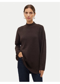 Vero Moda Sweter Plaza 10290784 Brązowy Loose Fit ze sklepu MODIVO w kategorii Swetry damskie - zdjęcie 182697025
