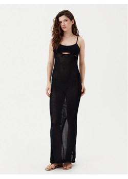 KARL LAGERFELD Sukienka plażowa A1W46032 Czarny Slim Fit ze sklepu MODIVO w kategorii Odzież plażowa - zdjęcie 182697288