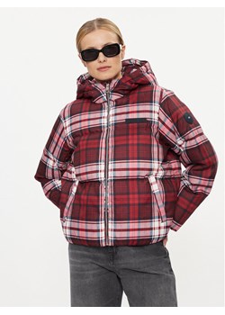 Tommy Hilfiger Kurtka zimowa New York Tartan WW0WW40233 Czerwony Relaxed Fit ze sklepu MODIVO w kategorii Kurtki damskie - zdjęcie 182697328