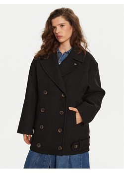 Tommy Jeans Płaszcz przejściowy DW0DW19752 Czarny Regular Fit ze sklepu MODIVO w kategorii Płaszcze damskie - zdjęcie 182697408