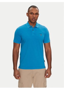 Napapijri Polo Elbas NP0A4GDL Niebieski Regular Fit ze sklepu MODIVO w kategorii T-shirty męskie - zdjęcie 182697505