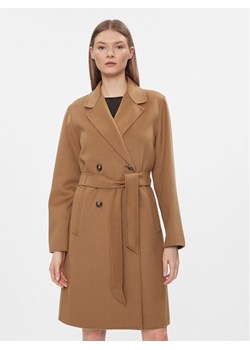 Weekend Max Mara Płaszcz wełniany Flirt 2415011011 Brązowy Regular Fit - id: 0000303621285 - marki Max Mara - 182697526 Weekend Max Mara Płaszcz wełniany Flirt 2415011011 Brązowy Regular Fit ze sklepu MODIVO w kategorii Płaszcze damskie - zdjęcie 182697526