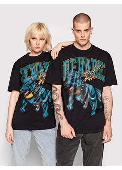 Market T-Shirt Unisex SMILEY Beware Dog Washed 399001086 Czarny Relaxed Fit ze sklepu MODIVO w kategorii Bluzki damskie - zdjęcie 182697735