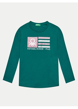 United Colors Of Benetton Bluzka 3I9WC10JR Zielony Regular Fit ze sklepu MODIVO w kategorii T-shirty chłopięce - zdjęcie 182698085