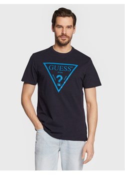 Guess T-Shirt Reflective Logo M3GI44 K9RM1 Granatowy Slim Fit ze sklepu MODIVO w kategorii T-shirty męskie - zdjęcie 182698377