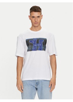 Hugo T-Shirt Nedary 50519131 Biały Regular Fit ze sklepu MODIVO w kategorii T-shirty męskie - zdjęcie 182698685
