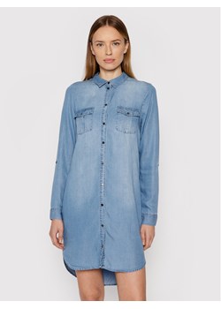 Vero Moda Sukienka jeansowa Silla 10184172 Niebieski Regular Fit ze sklepu MODIVO w kategorii Sukienki - zdjęcie 182698805