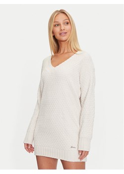Guess Sukienka dzianinowa Talia W4BR72 Z3HH2 Szary Regular Fit ze sklepu MODIVO w kategorii Sukienki - zdjęcie 182698808