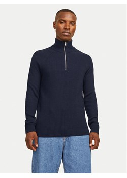 Jack&Jones Sweter Pannel 12258473 Granatowy Regular Fit ze sklepu MODIVO w kategorii Swetry męskie - zdjęcie 182699465