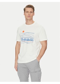 Napapijri T-Shirt S-Buti NP0A4INM Biały Regular Fit ze sklepu MODIVO w kategorii T-shirty męskie - zdjęcie 182699708