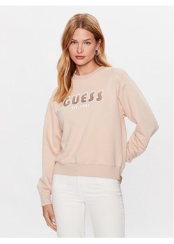Guess Bluza W3YQ13 K8802 Beżowy Relaxed Fit ze sklepu MODIVO w kategorii Bluzy damskie - zdjęcie 182700045