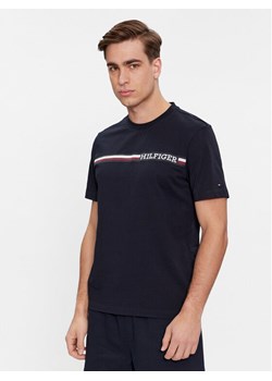 Tommy Hilfiger T-Shirt Monotype MW0MW33688 Granatowy Regular Fit ze sklepu MODIVO w kategorii T-shirty męskie - zdjęcie 182700159