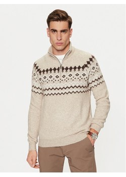 Guess Sweter M4PR59 Z3LQ0 Beżowy Regular Fit ze sklepu MODIVO w kategorii Swetry męskie - zdjęcie 182700297