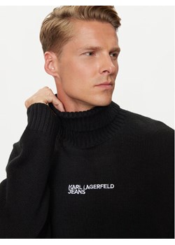 Karl Lagerfeld Jeans Golf 246D2000 Czarny Regular Fit ze sklepu MODIVO w kategorii Swetry męskie - zdjęcie 182700597