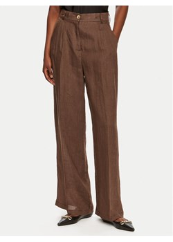 ViCOLO Spodnie materiałowe TB0793 Brązowy Relaxed Fit ze sklepu MODIVO w kategorii Spodnie damskie - zdjęcie 182700687