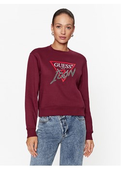 Guess Bluza W3BQ14 KB681 Bordowy Regular Fit ze sklepu MODIVO w kategorii Bluzy damskie - zdjęcie 182700869