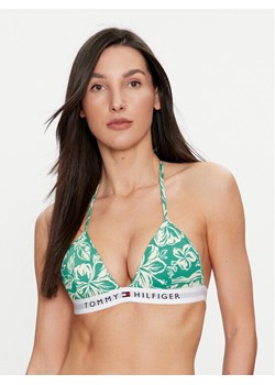 Tommy Hilfiger Góra od bikini UW0UW05367 Zielony ze sklepu MODIVO w kategorii Stroje kąpielowe - zdjęcie 182700877