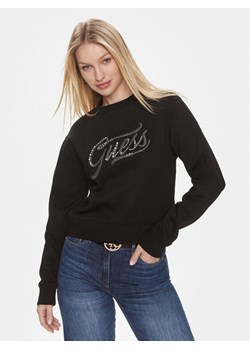 Guess Bluza Cn Stones Logo W4RQ14 KB681 Czarny Relaxed Fit ze sklepu MODIVO w kategorii Bluzy damskie - zdjęcie 182701029